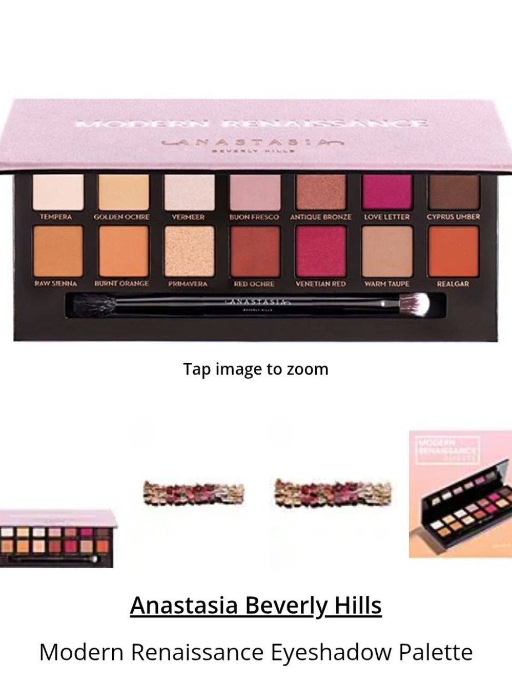 Anastasia Modern Renaissance Eyeshadow Palette - Pink, Red, Gold, Cream, Brown